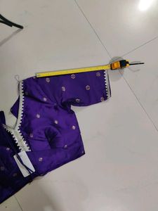 💜 Violet Banarasee Silk Saree Blouse