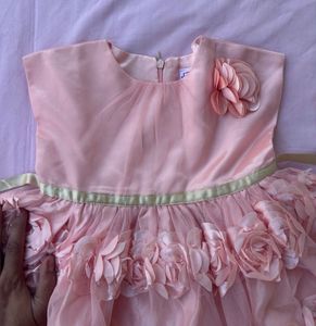 Pink&amp;Blue Baby Girl Party Wear Frock
