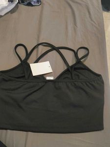 Black strappy top