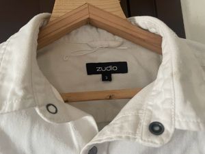 White Casual denim Shirt