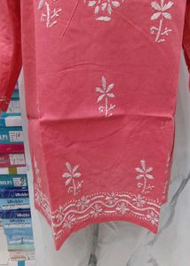Lakhnavi Hand Embroidery Short Kurti