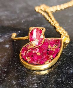 Resin Pendent And Adjustable Ring