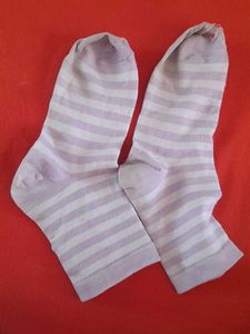 Striped Lavender Socks