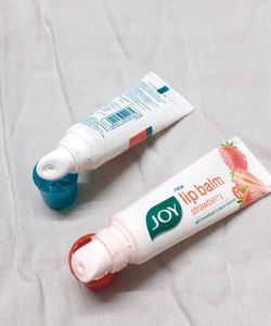 2 COMBO Joy Strawberry &amp; Himalaya Lip balm Spf 15