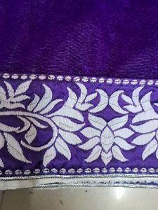 Purple Velvet Ethnic Fabric