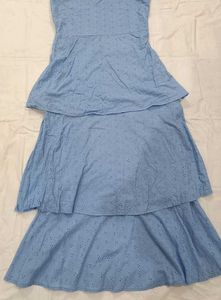 Blue Tiered Sundress