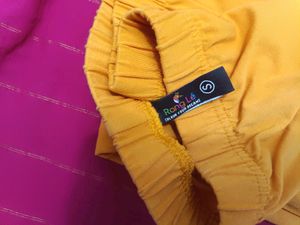 Combo Of 2 Leggings Rangle  S Size Mustard Yellow/ Beige  Leggings