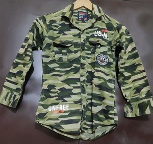 Olive Color Shirt For 4- 5 Year Boy, Chest 28