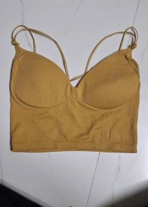 Ribbed Mustard Bralette