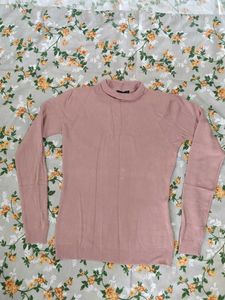 Dusty Rose Mock Neck Sweater
