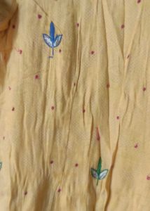 Yellow Embroidered Kurti Salwar