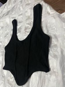 Branded Made In Turkey Black Corset Top