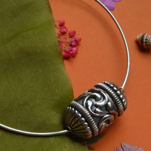 Silver Tone Tribal Necklace