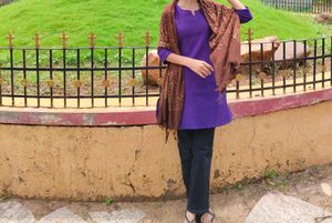 Purple Cotton Kurta