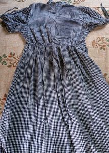 Gingham Button-Down Dress