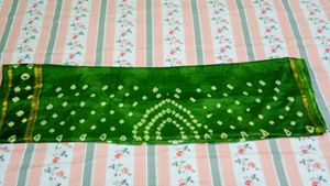 Green Bandhani Saree