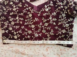Wedding Wear Marron Lehanga Choli