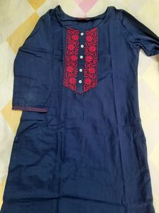 Srishti Dark Blue Women&#39;s Kurti Size S