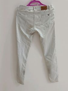 Cream Color Denim Jeans