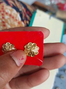 Gold Flower Earrings