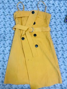 Yellow Blazer Dress/kinda Formal One Piece For Wom