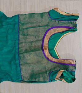 Elegant Green Ethnic Gown (Custom-made)