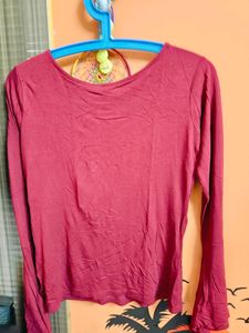 Maroon Full Sleeve Top