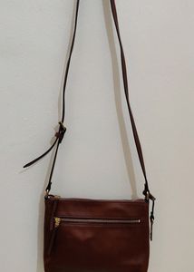 Authentic Fossil Genuine Leather Sling Bag