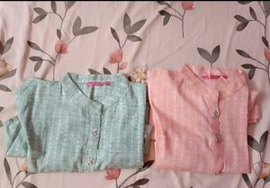Pretty Pastel Kurtas - Set of Two