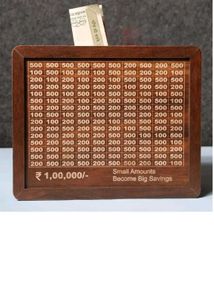 ADKD Wooden Money Piggy Bank for Kids
