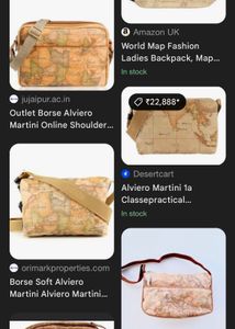 🌍 Vintage Map-Print Messenger Bag – Stylish &amp; Spa