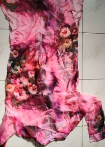 Floral Print Sheer Button-Down
