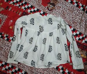 Athena White Peplum Top