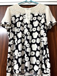 Floral Print Lace Top