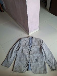 Men Silver Blazer