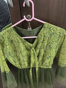 Green Lace Top