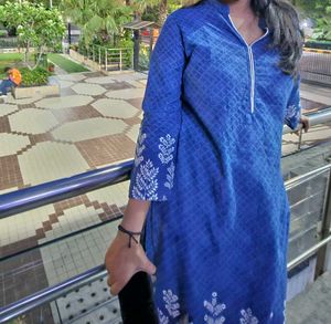 Blue Printed Kurta