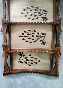 New Designer Wooden Tray Set