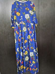 Blue Floral Maxi Dress
