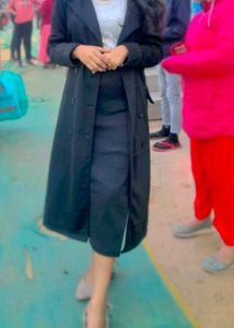 Alsace Lorrain Paris Women Black Solid Trench Coat