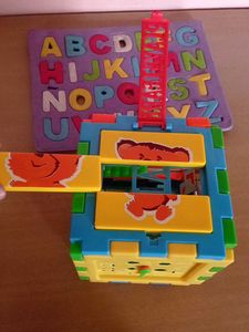 6 tile Cube Game N Alphabet Mat