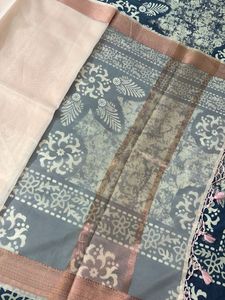 Baby Pink Organza Banarasi Saree