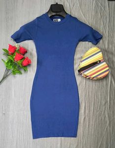 Blue Mini Bodycon Dress