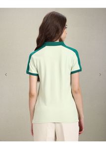 USPA Cream &amp; Green Polo