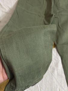 Olive Green Casual Pants