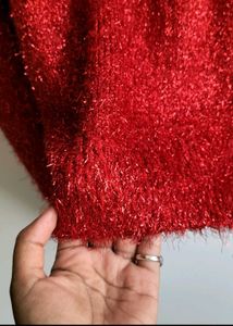 Red Shimmer Sweater