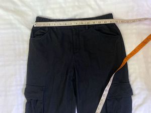 Denim Black Cargo Pants Waist 30