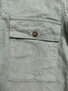 Zara Corduroy Torquoise Blue Shirt