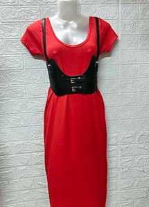 Red Bodycon Dress For Small To Medium Size