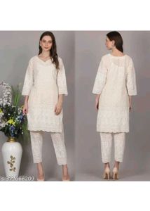 Elegant White Kurta Set